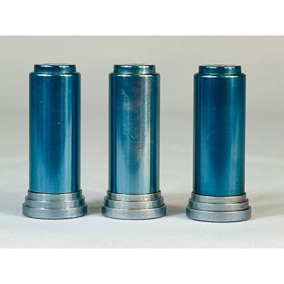 RARE BLUE Art Deco Vintage Salt Pepper Shakers 2" Cylinder Bullet - Picture 1 of 7